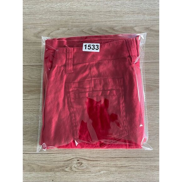 Cabi Linen Blend Pants Womens 4‎ Red Straight Leg Boho Resort Coastal Casual - Picture 9 of 9